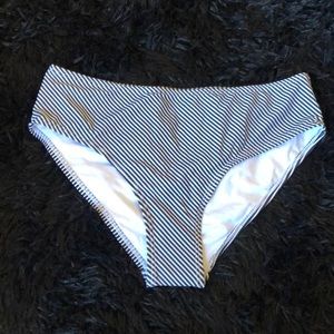 Black and White Stripped Bikini Bottoms